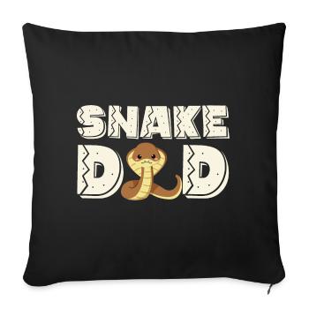 Snake snakes - Sofa pillowcase 17,3'' x 17,3'' (45 x 45 cm) - black - Front