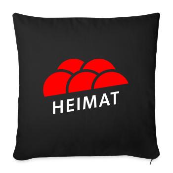 Heimat Bollenhut Schwarzwald - Sofakissenbezug 45 x 45 cm - Schwarz - Vorne