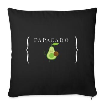 PAPACADO DESIGN for expectant fathers - Sofa pillowcase 17,3'' x 17,3'' (45 x 45 cm) - black - Front