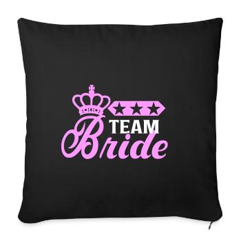 Bachelorette Team Bride Wedding bachelorette party - Sofa pillowcase 17,3'' x 17,3'' (45 x 45 cm) - black - Front
