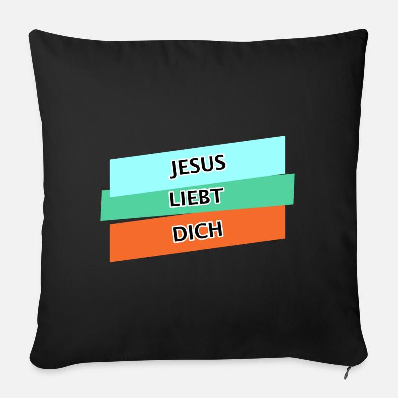 Jesus Christus von Nazareth Glaube Bibel Jesus - Sofakissenbezug 45 x 45 cm - Schwarz