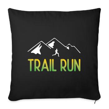Trail Run - Sofa pillowcase 17,3'' x 17,3'' (45 x 45 cm) - black - Front