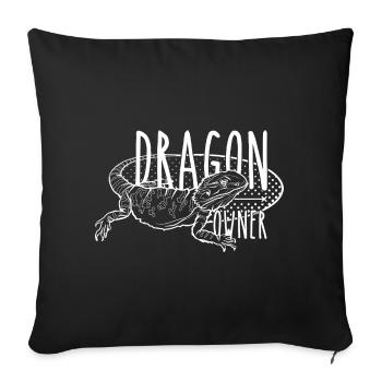 Bearded Dragon Owner Reptile Keeper - Sofa pillowcase 17,3'' x 17,3'' (45 x 45 cm) - black - Front