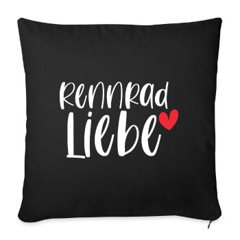 Rennrad Liebe! Fahrrad Sport Radsport Geschenk - Sofakissenbezug 45 x 45 cm - Schwarz - Vorne