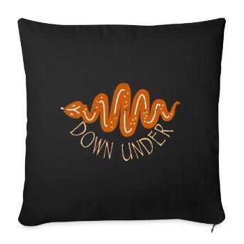 Australia Down Under Snake - Sofa pillowcase 17,3'' x 17,3'' (45 x 45 cm) - black - Front