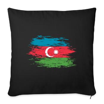 Azerbaijan used - Sofa pillowcase 17,3'' x 17,3'' (45 x 45 cm) - black - Front