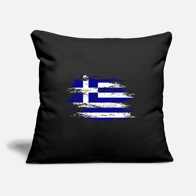 Drapeau de la Grèce utilisé Housse de coussin décorative 45 x 45 cm