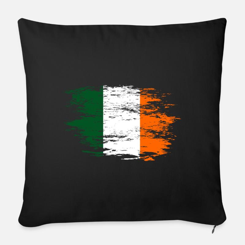 Irland Flagge used - Sofakissenbezug 45 x 45 cm - Schwarz