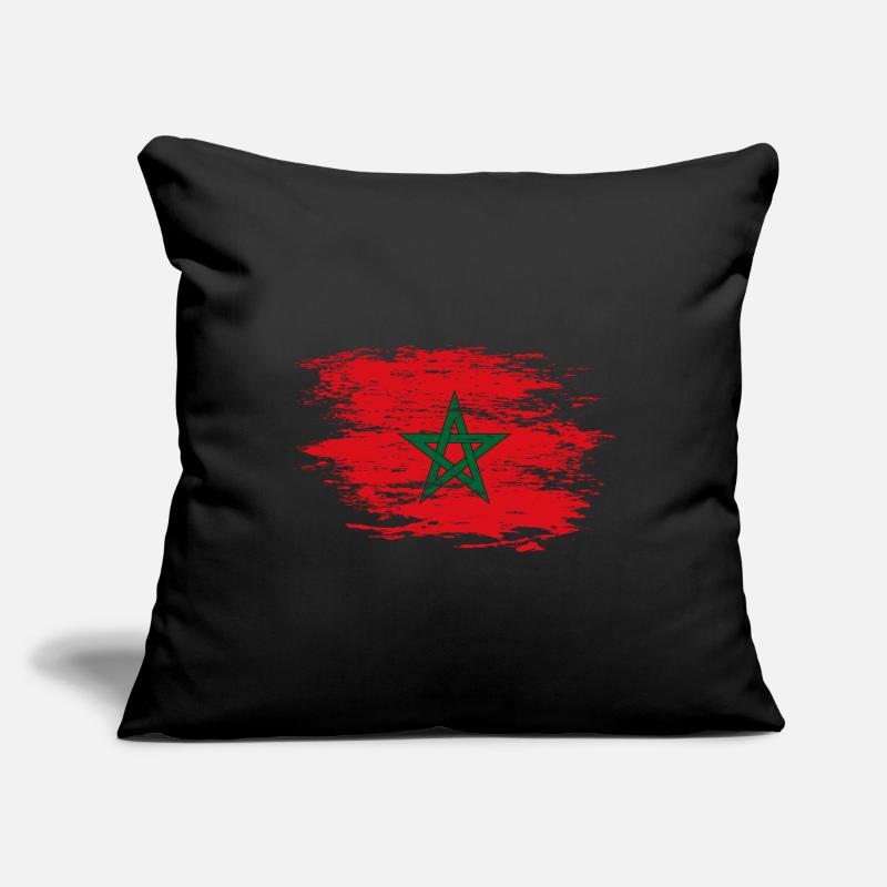 Drapeau du Maroc utilisé Housse de coussin décorative 45 x 45 cm