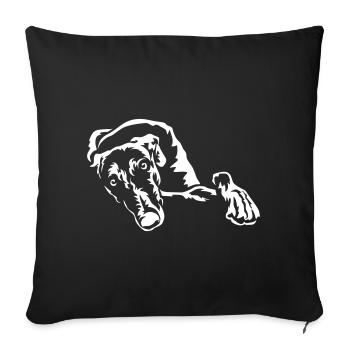 Galgo « Édition Noire » - Housse de coussin décorative 45 x 45 cm - noir - Devant