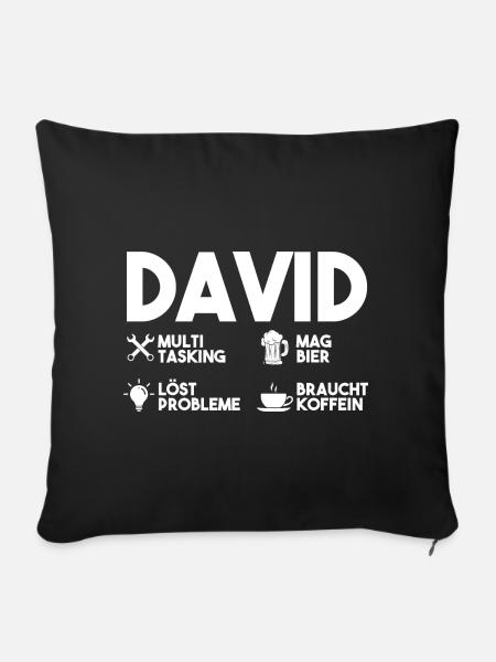 David - Sofakissenbezug 45 x 45 cm - Schwarz