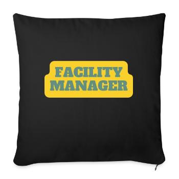 Facility Manager Haustechniker Hausmeister - Sofakissenbezug 45 x 45 cm - Schwarz - Vorne