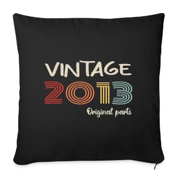 Original 2013 Vintage | Geburtstagsgeschenk 2013 - Sofakissenbezug 45 x 45 cm - Schwarz - Vorne