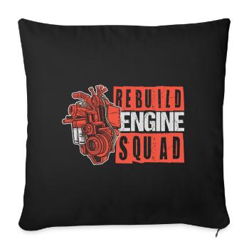 Transplantation cardiaque Chirurgie cardiaque Chirurgie cardiaque Chirurgie cardiaque Bypass - Housse de coussin décorative 45 x 45 cm - noir - Devant