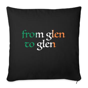 De Glen à Glen - Housse de coussin décorative 45 x 45 cm - noir - Devant