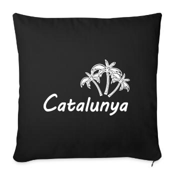 Catalunya - Sofa pillowcase 17,3'' x 17,3'' (45 x 45 cm) - black - Front