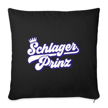 Schlager Prinz | Farben änderbar - Sofakissenbezug 45 x 45 cm - Schwarz - Vorne