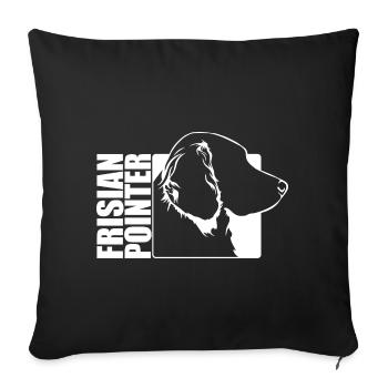 Frison Pointer Profile Chiens Chien Wilsigns - Housse de coussin décorative 45 x 45 cm - noir - Devant