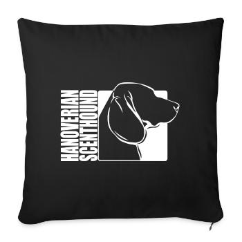 Hanoverian Scenthound Profile Dogs Dog Wilsigns - Sofa pillowcase 17,3'' x 17,3'' (45 x 45 cm) - black - Front
