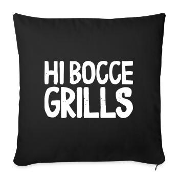 Hi Bocce Grills Ball with Jack Bocci Game Bocce - Sofa pillowcase 17,3'' x 17,3'' (45 x 45 cm) - black - Front