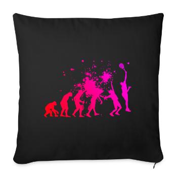 Paddle Tennis Paddle Paddle Tennis Sports de raquette - Housse de coussin décorative 45 x 45 cm - noir - Devant