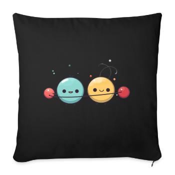 Cute Marbles - Sofa pillowcase 17,3'' x 17,3'' (45 x 45 cm) - black - Front