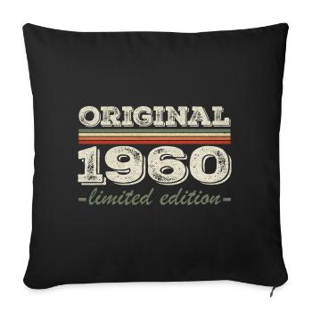 Legend since 1960 Born 1960 Birthday 1960 - Sofa pillowcase 17,3'' x 17,3'' (45 x 45 cm) - black - Front