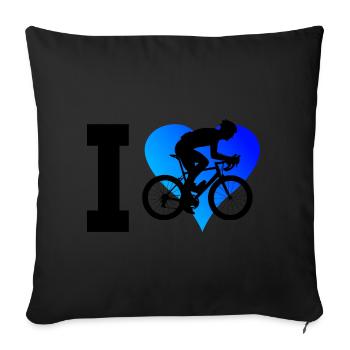 Vélo de route Vélo de route Vélo de route Hommes Vélo de route - Housse de coussin décorative 45 x 45 cm - noir - Devant