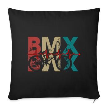 BMX Pulse Bike Logo - Sofa pillowcase 17,3'' x 17,3'' (45 x 45 cm) - black - Front