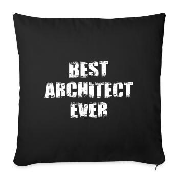 The best architect of all time - Sofa pillowcase 17,3'' x 17,3'' (45 x 45 cm) - black - Front
