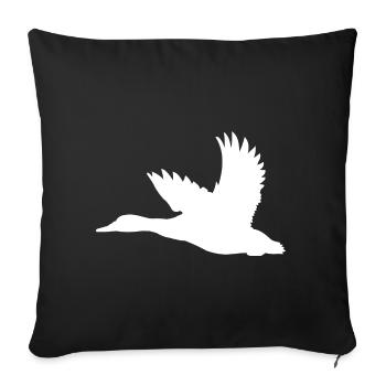 Canard – Parfait pour les chasseurs et les amoureux de la nature - Housse de coussin décorative 45 x 45 cm - noir - Devant