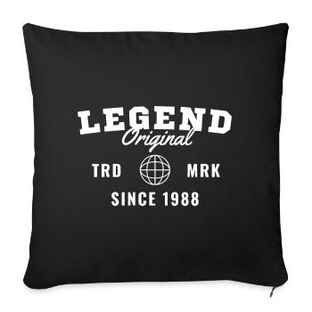 Birth Year Legend Since 1988 - Sofa pillowcase 17,3'' x 17,3'' (45 x 45 cm) - black - Front