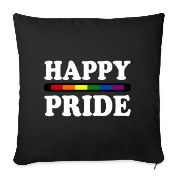Happy pride - Housse de coussin décorative 45 x 45 cm - noir - Devant