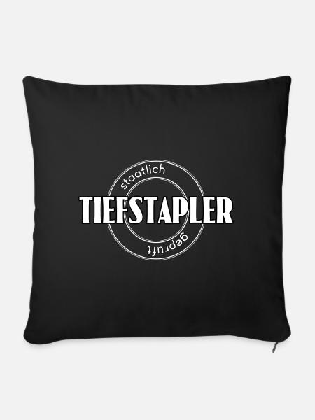 Tiefstapler - Sofakissenbezug 45 x 45 cm - Schwarz