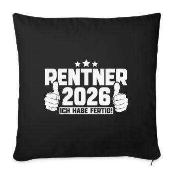 Retraités 2026 J’ai terminé 2026 - Housse de coussin décorative 45 x 45 cm - noir - Devant