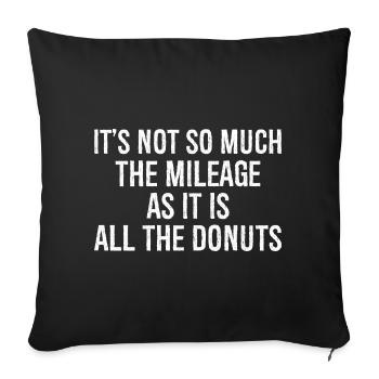It's not so much the mileage as it is all - Sofa pillowcase 17,3'' x 17,3'' (45 x 45 cm) - black - Front