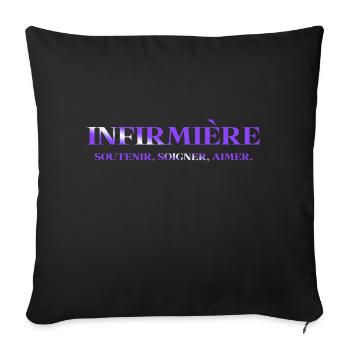 KRANKENSCHWESTER KRANKENSCHWESTER DOKTOR HUMOR DRÖLES 5 - Sofakissenbezug 45 x 45 cm - Schwarz - Vorne