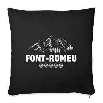 ski resort, ski area, Font-Romeu - Sofa pillowcase 17,3'' x 17,3'' (45 x 45 cm) - black - Front