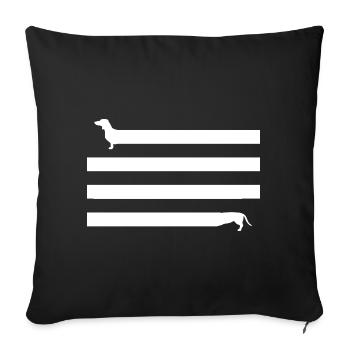 Funny Dachshund Motif Dachshund Sausage Dog - Sofa pillowcase 17,3'' x 17,3'' (45 x 45 cm) - black - Front