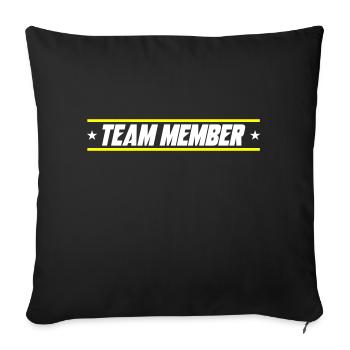 Team Mitglied - Sofakissenbezug 45 x 45 cm - Schwarz - Vorne
