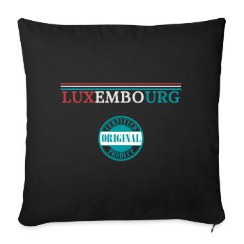 Flag of Luxembourg, Luxembourg pride - Sofa pillowcase 17,3'' x 17,3'' (45 x 45 cm) - black - Front