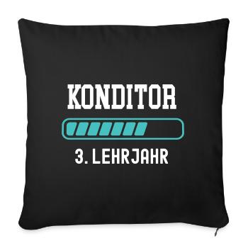 Formation confiseur 3ème année d’apprentissage 3ème année de formation - Housse de coussin décorative 45 x 45 cm - noir - Devant