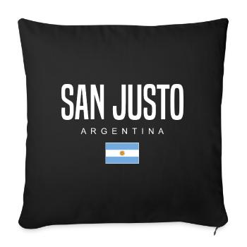 San Justo Argentina Argentinian - Sofa pillowcase 17,3'' x 17,3'' (45 x 45 cm) - black - Front