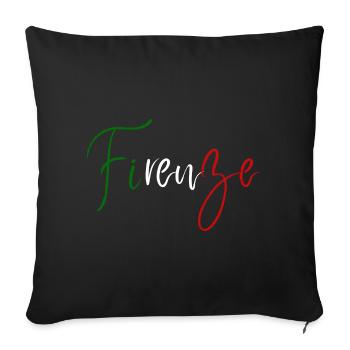 I love Florence, elegant minimalist design - Sofa pillowcase 17,3'' x 17,3'' (45 x 45 cm) - black - Front