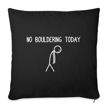 Pas de bloc aujourd’hui - Housse de coussin décorative 45 x 45 cm - noir - Devant