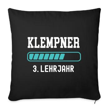 Apprentissage de plombier 3ème année d’apprentissage 3ème année d’apprentissage - Housse de coussin décorative 45 x 45 cm - noir - Devant