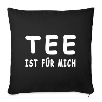 Thé - Housse de coussin décorative 45 x 45 cm - noir - Devant