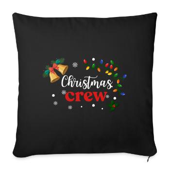 CHRISTMAS CREW - Sofa pillowcase 17,3'' x 17,3'' (45 x 45 cm) - black - Front