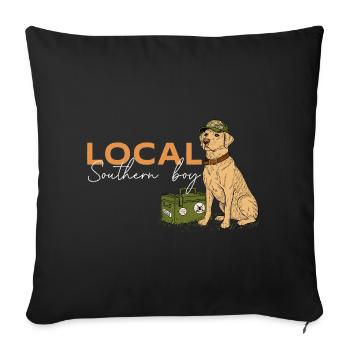 Local Southern Boy Waterfowl Hunting Life - Sofa pillowcase 17,3'' x 17,3'' (45 x 45 cm) - black - Front