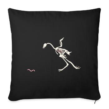 Free and Happy Shelled Hen - Sofa pillowcase 17,3'' x 17,3'' (45 x 45 cm) - black - Front